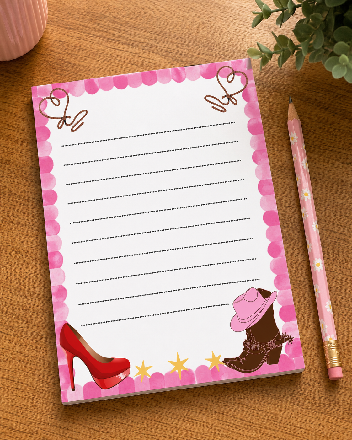 Cowgirl with Heels Style E Notepad