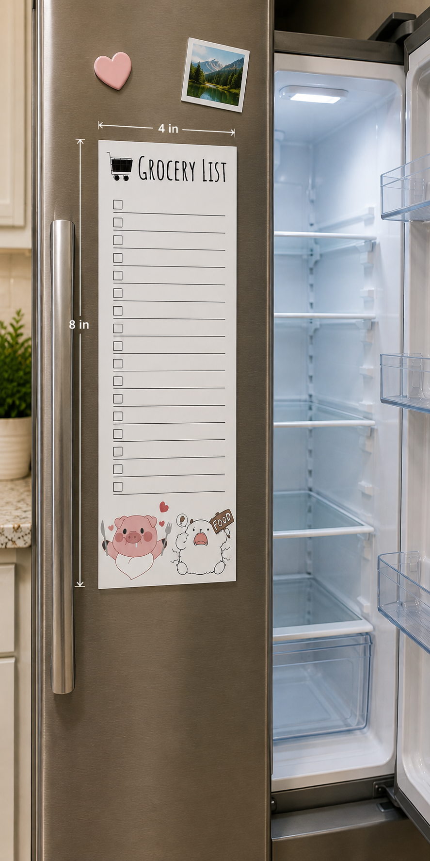 Grocery List Magnetic Backing Med. (Style C)