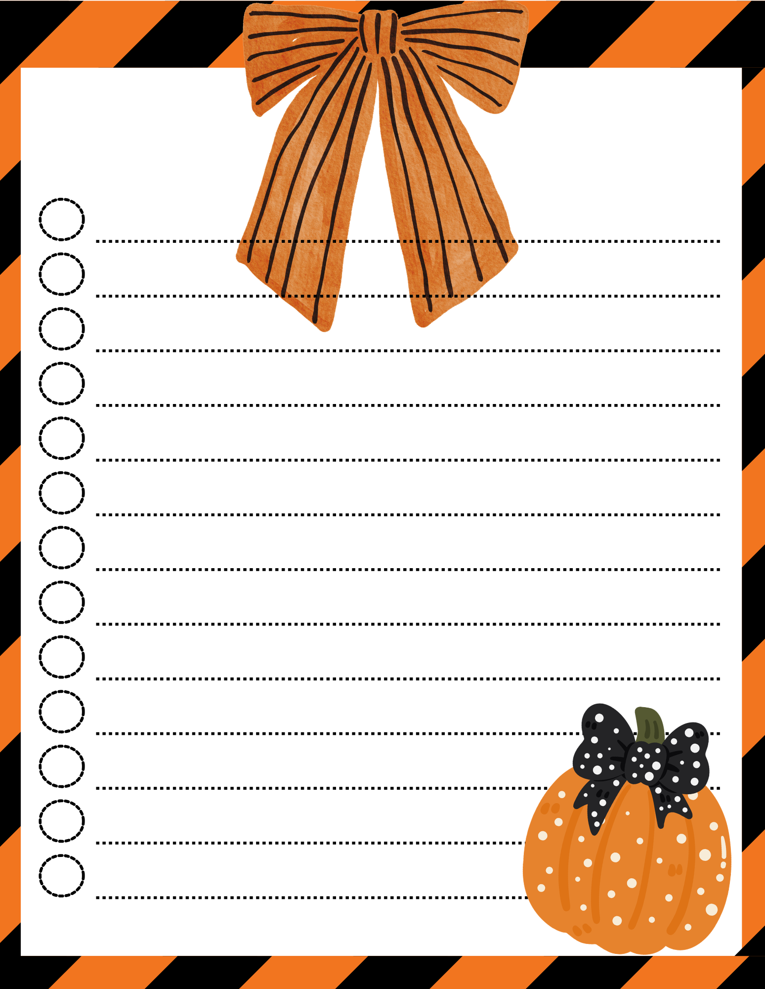 Pumpkin notepad To do medium