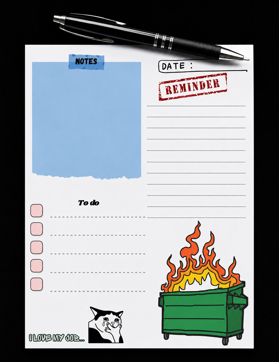 I love my job notepad Large