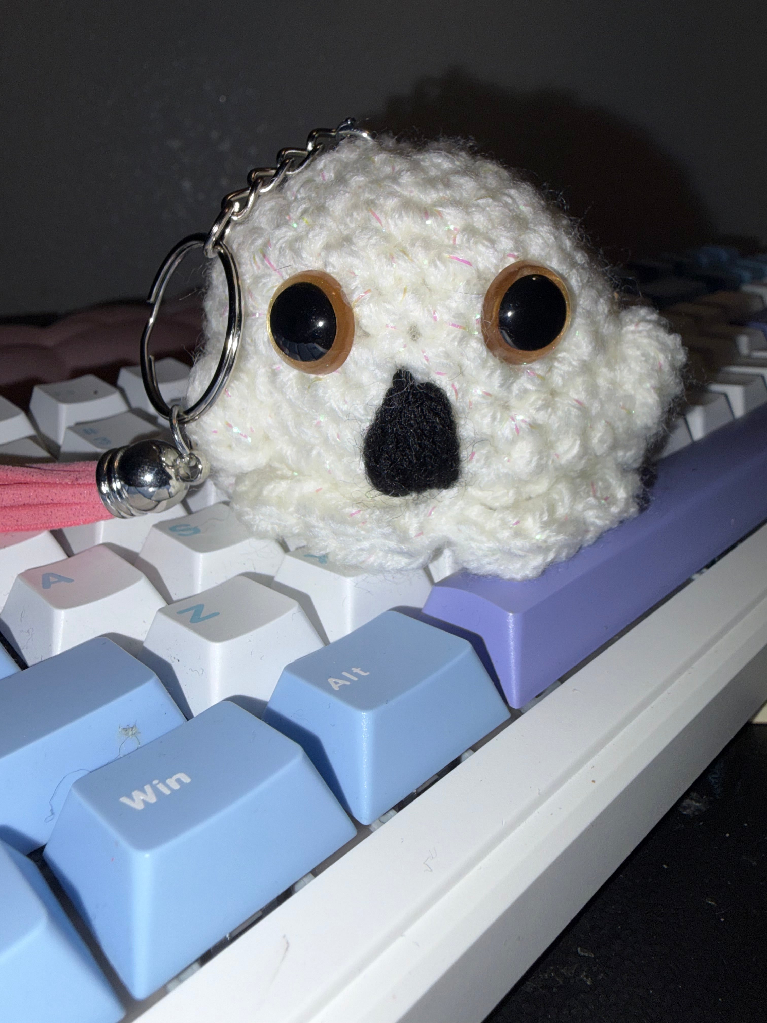 Ghosty Crochet Key Chain