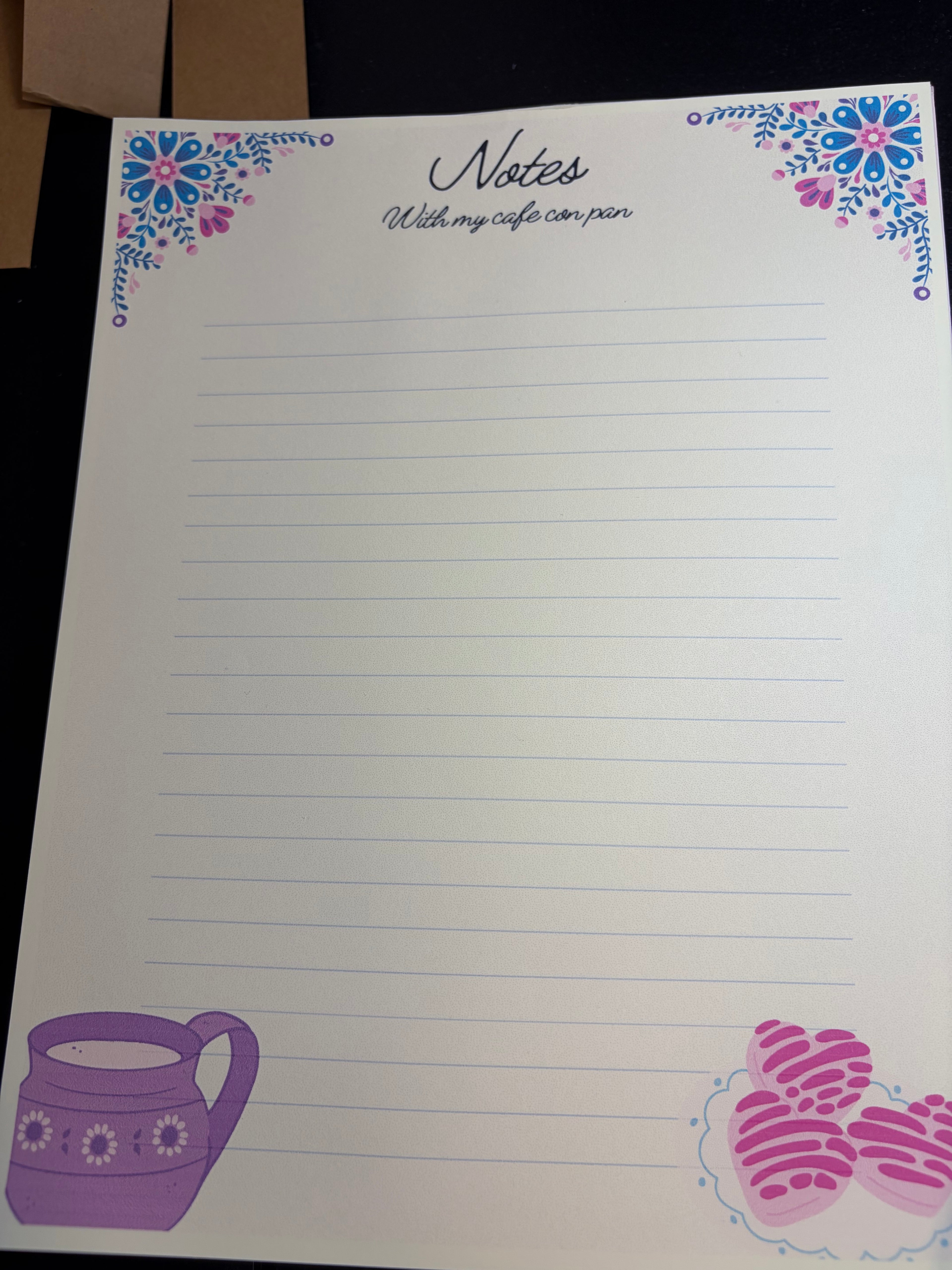 Cafe con pan Notepad Style A