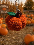 Crochet keychain pumpkin