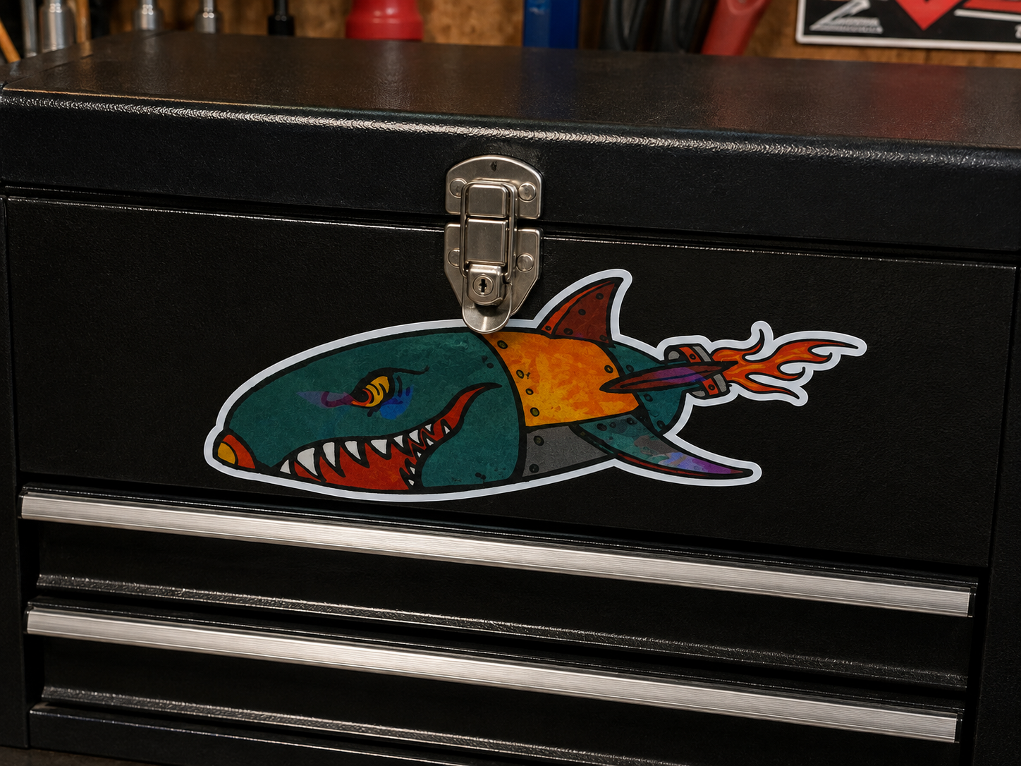 Custom Shark Bomb Sticker