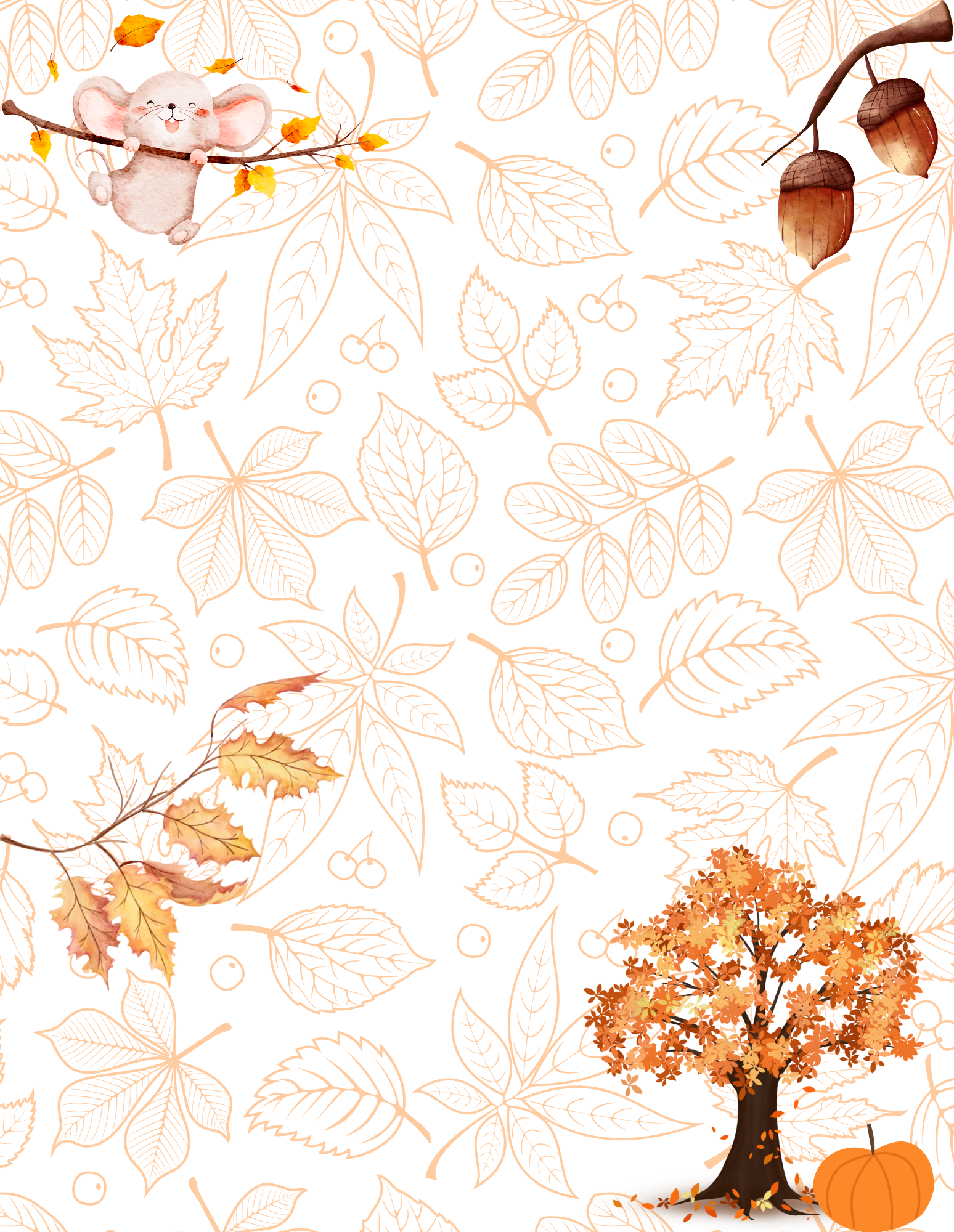 Fall Time Notepad Style B